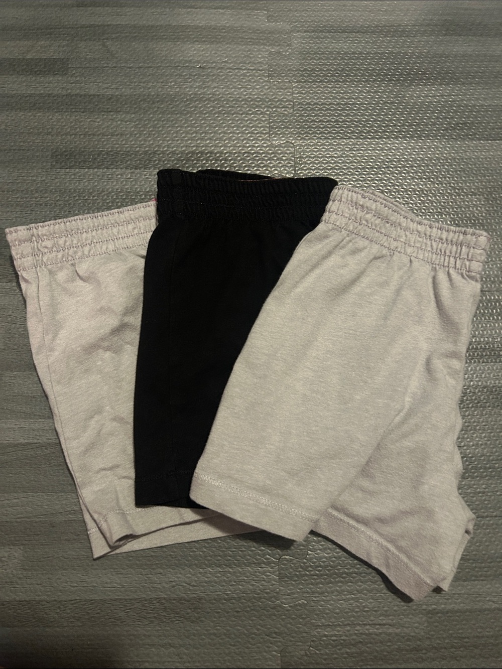 wonder nation Girls' Black and Light Gray Elastic-Waist Shorts-Bundle
